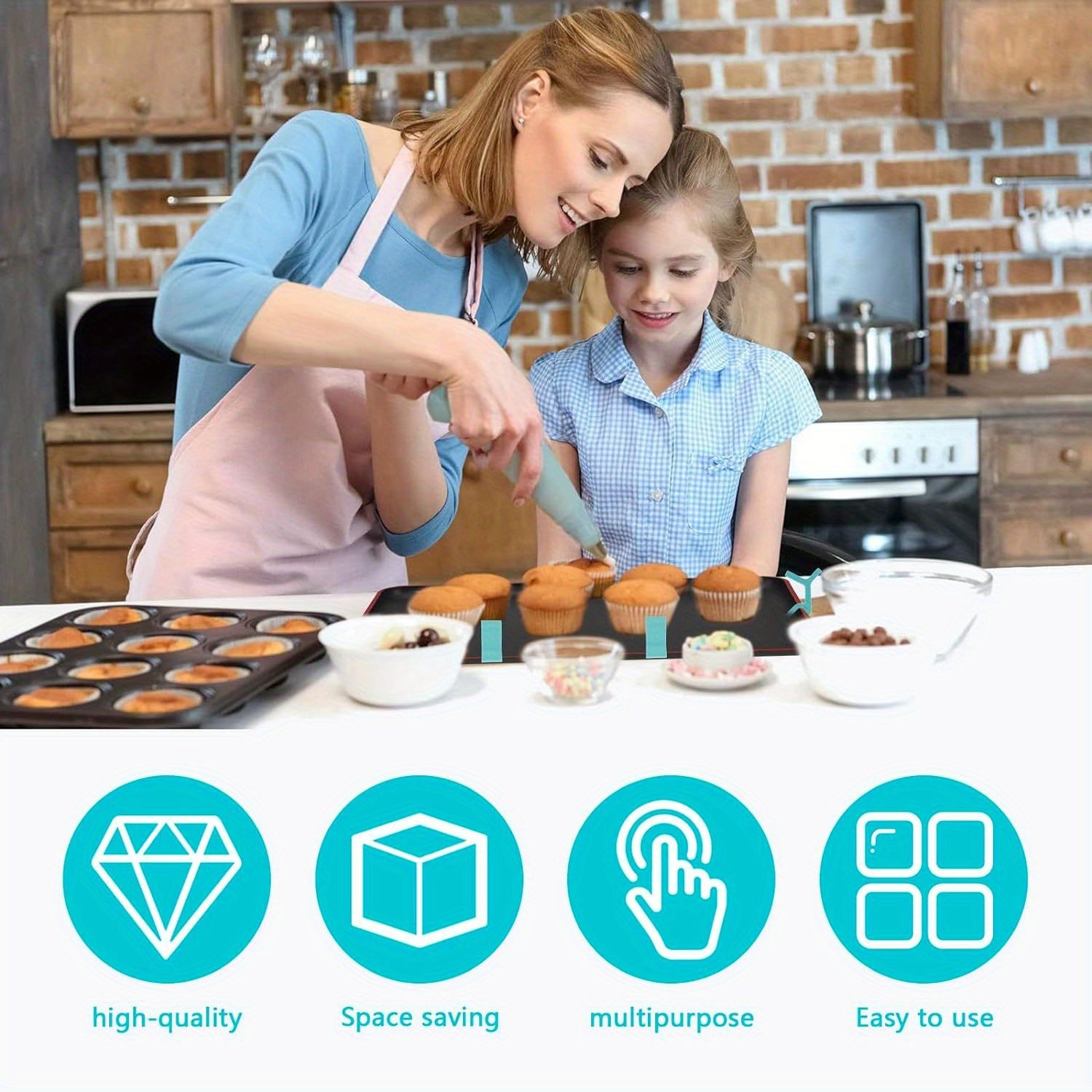 8 dona pishirish varagʻi uchun qavatlar, joyni tejash va ko‘p maqsadli foydalanish uchun muzlatgich quritgichlari bilan