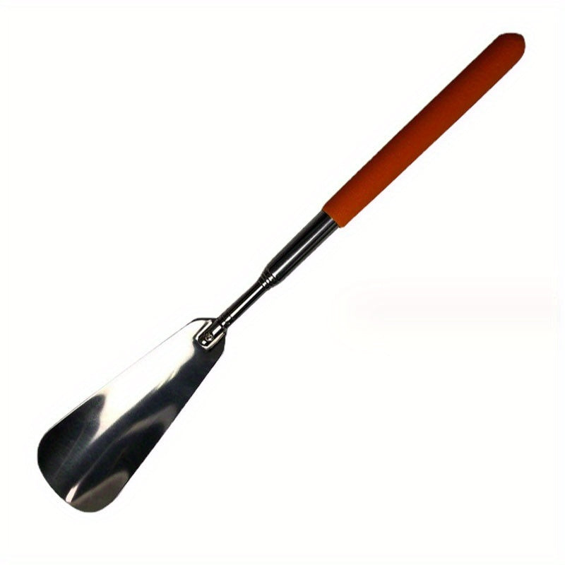 Unisex Stainless Steel Adjustable Shoehorn Long Handle Stretchable Shoe Horn