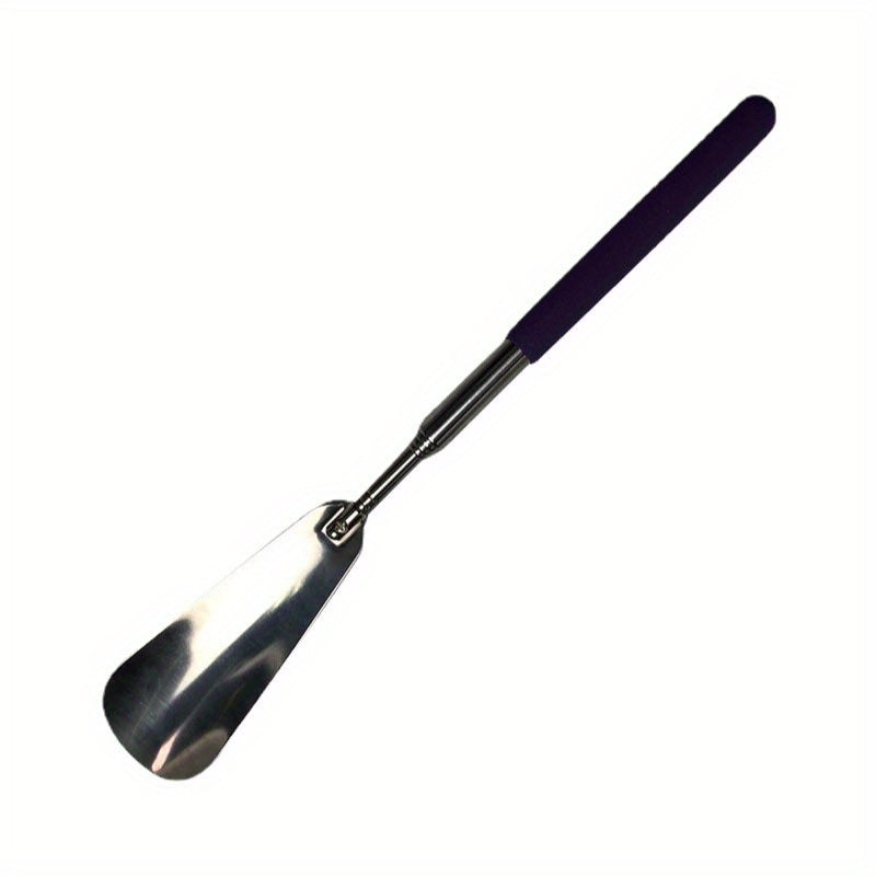 Unisex Stainless Steel Adjustable Shoehorn Long Handle Stretchable Shoe Horn
