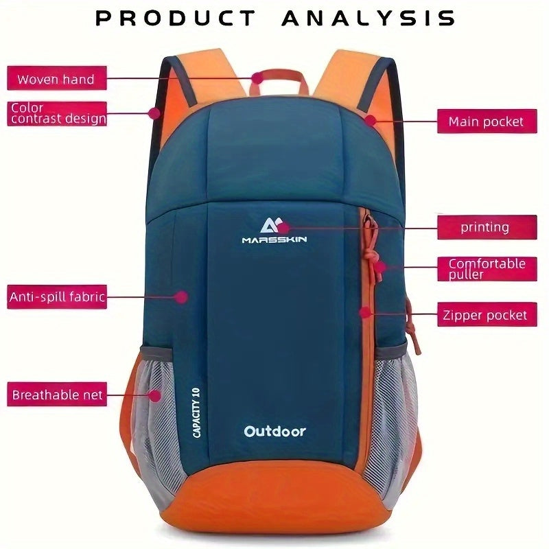 Mochila mini unisex para deportes al aire libre senderismo ciclismo 10L ligero casual Oxford