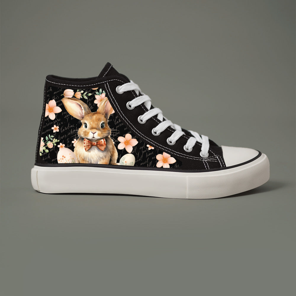 Women Black and White Casual Skate Shoes with Laces for All Seasons