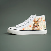 Women Black and White Casual Skate Shoes with Laces for All Seasons