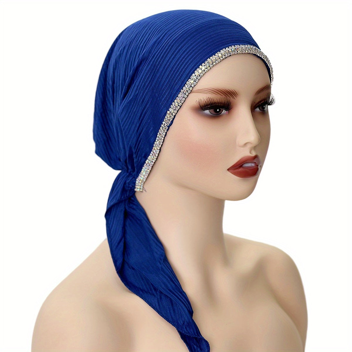Women’s Solid Color Elastic Breathable Hijab Beanie Hat for Ramadan and Eid