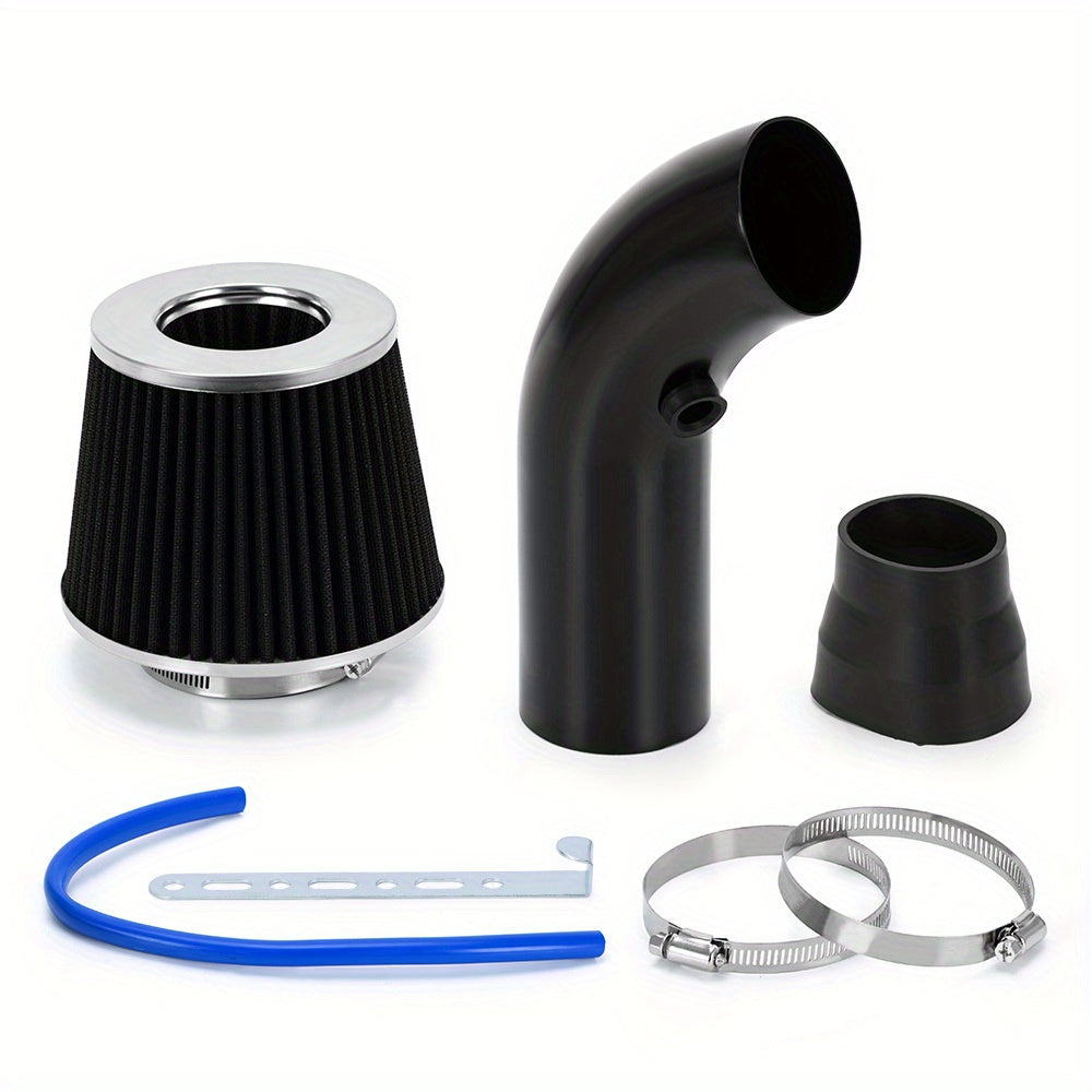Kit de entrada de aire para coche de aleación de aluminio universal de 3 pulgadas con filtro y tubo