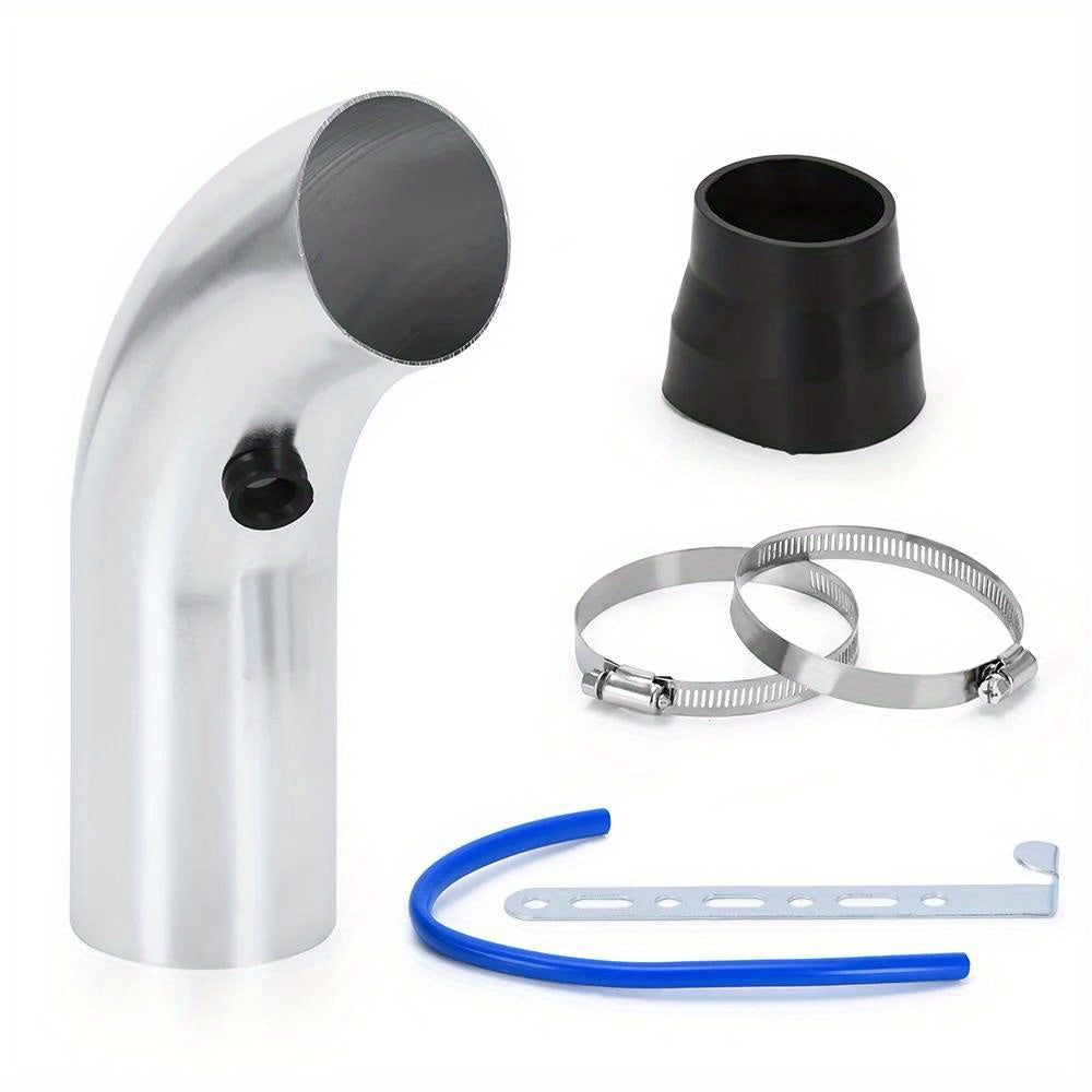 Kit de entrada de aire para coche de aleación de aluminio universal de 3 pulgadas con filtro y tubo