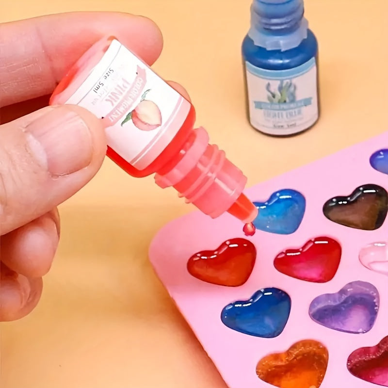 Resin Pigment Set for DIY Jewelry Making and Art Projects with Liquid Colorant
