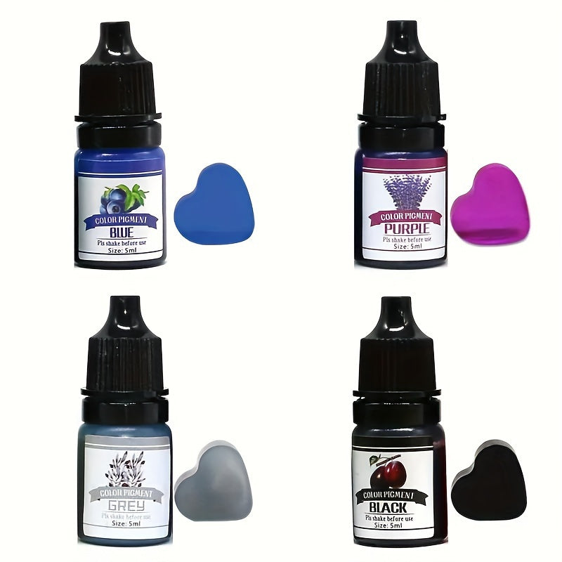 Resin Pigment Set for DIY Jewelry Making and Art Projects with Liquid Colorant