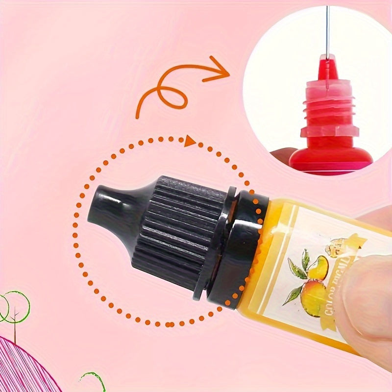 Resin Pigment Set for DIY Jewelry Making and Art Projects with Liquid Colorant