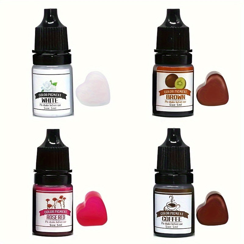 Resin Pigment Set for DIY Jewelry Making and Art Projects with Liquid Colorant