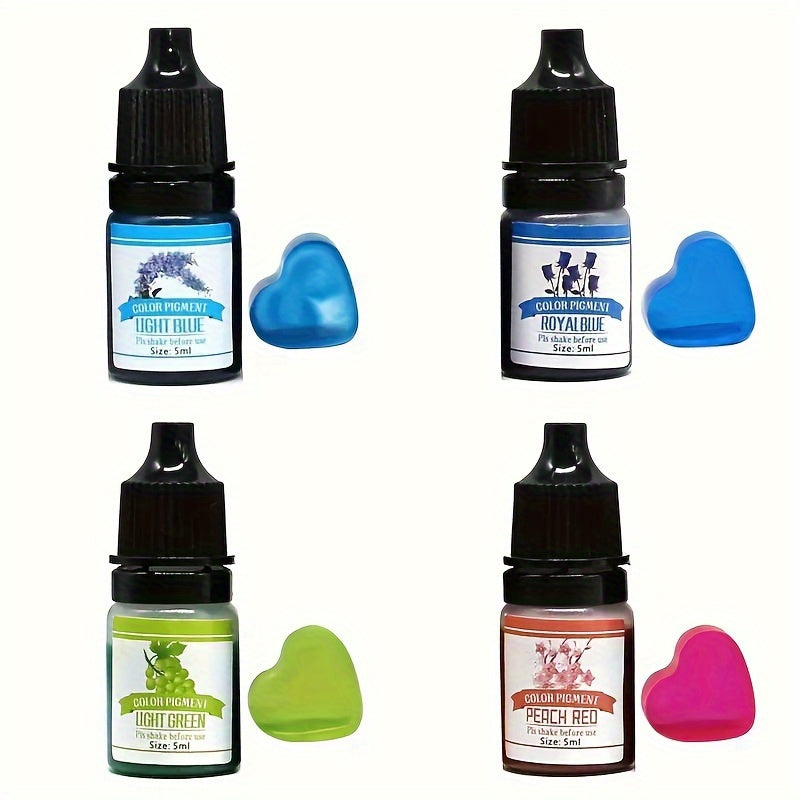 Resin Pigment Set for DIY Jewelry Making and Art Projects with Liquid Colorant