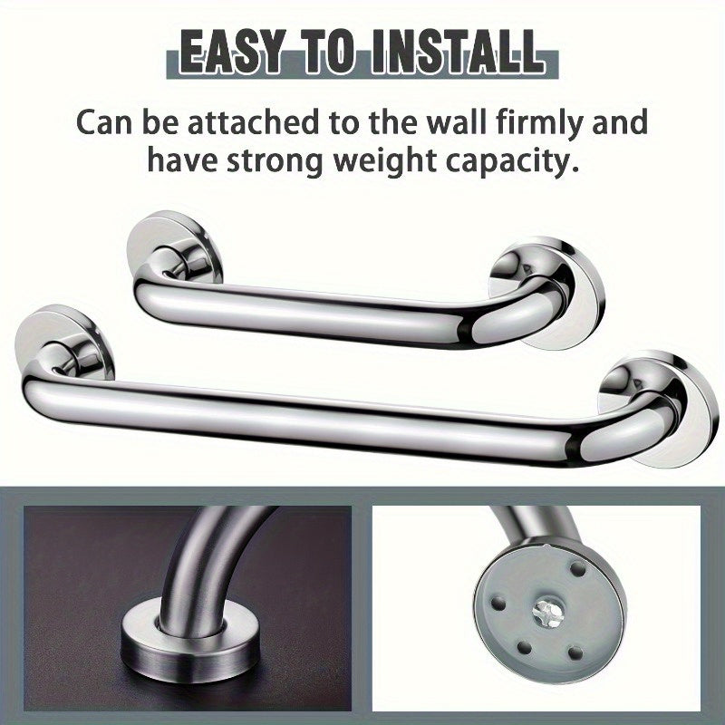 Stainless Steel Bathroom Grab Bar Handle 30.48cm or 50.8cm Traditional Style Durable 201 Material