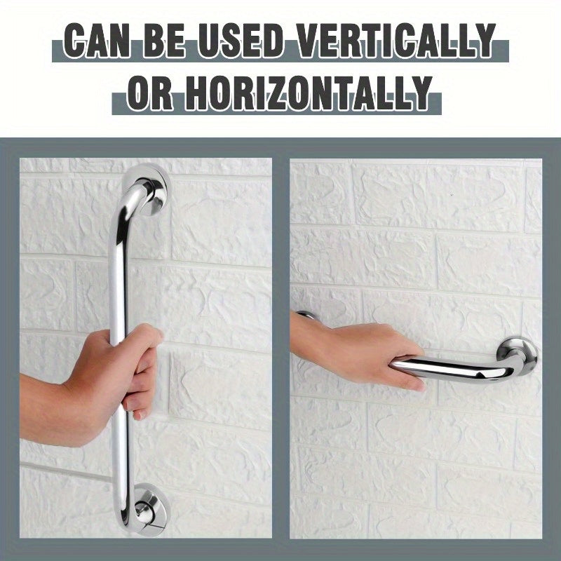 Stainless Steel Bathroom Grab Bar Handle 30.48cm or 50.8cm Traditional Style Durable 201 Material
