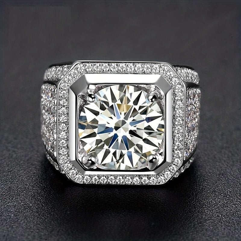 5ct dumaloq Moissanite taklif uzukasi, vintage boho uslubida, dekabr tug‘ilgan tosh uchun