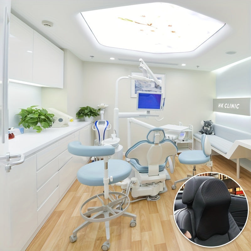 1 dona qora rangli xotira ko'pik avtomobil o'rindiq bosh yostiqchasi bosh va bo'yin qo'llab-quvvatlash uchun.