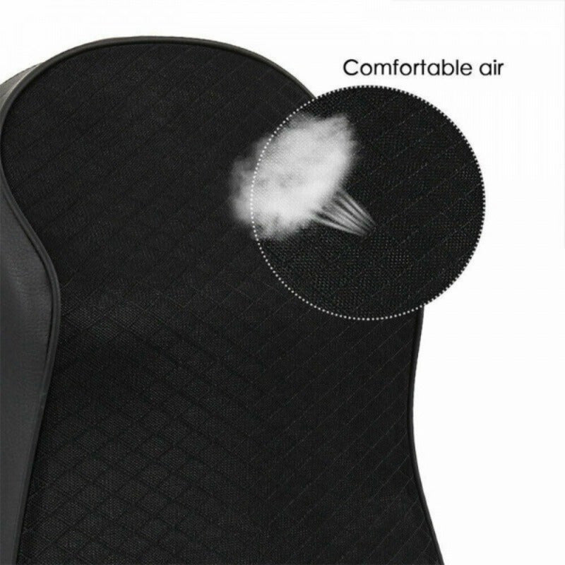 Memory Foam Car Seat Headrest Pillow Black Neck Support Removable Cover