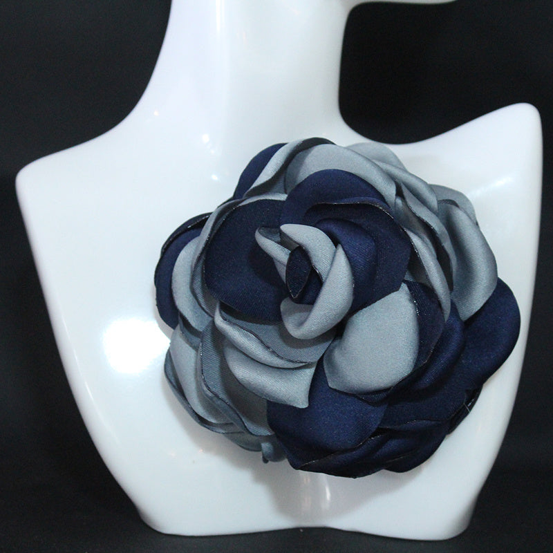 Korean Handmade Fabric Flower Brooch for Sweaters Cardigans Shawls