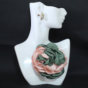 Korean Handmade Fabric Flower Brooch for Sweaters Cardigans Shawls