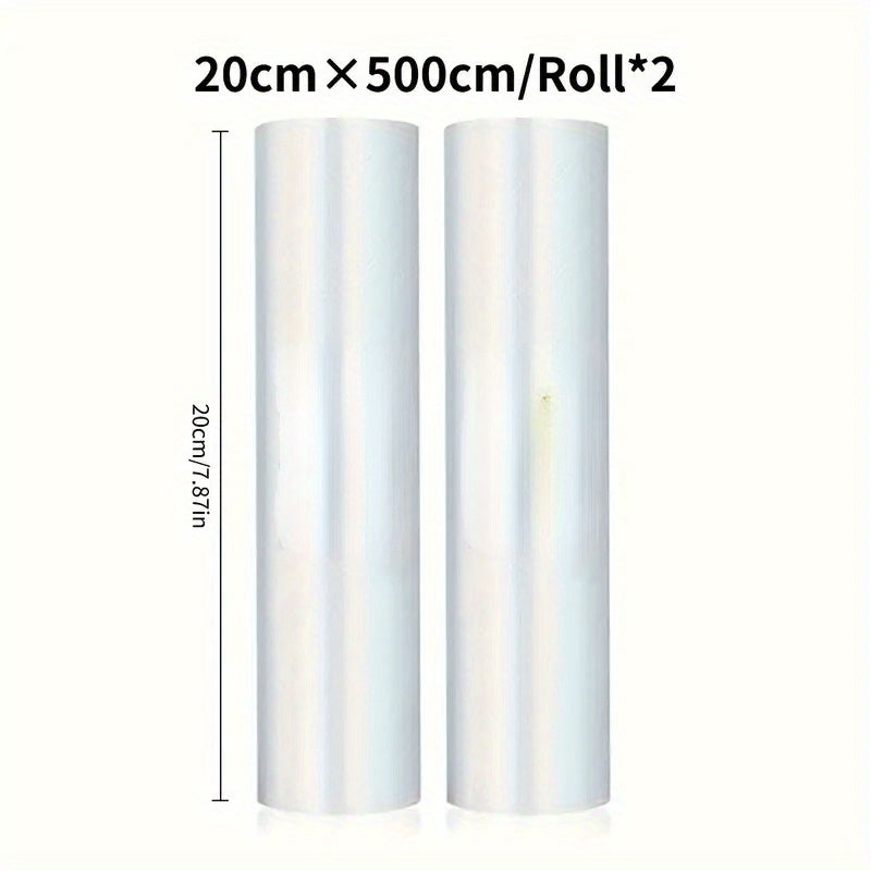 2 Rolls of 5-Meter Textured Vacuum Sealer Bags for Food Preservation and Sous Vide