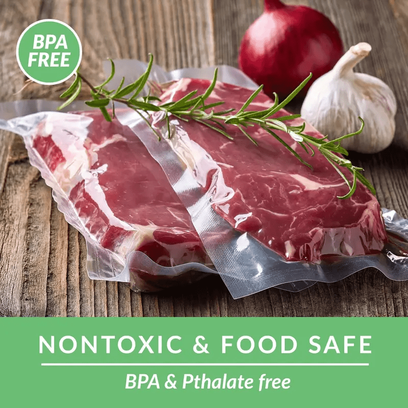 2 Rolls of 5-Meter Textured Vacuum Sealer Bags for Food Preservation and Sous Vide