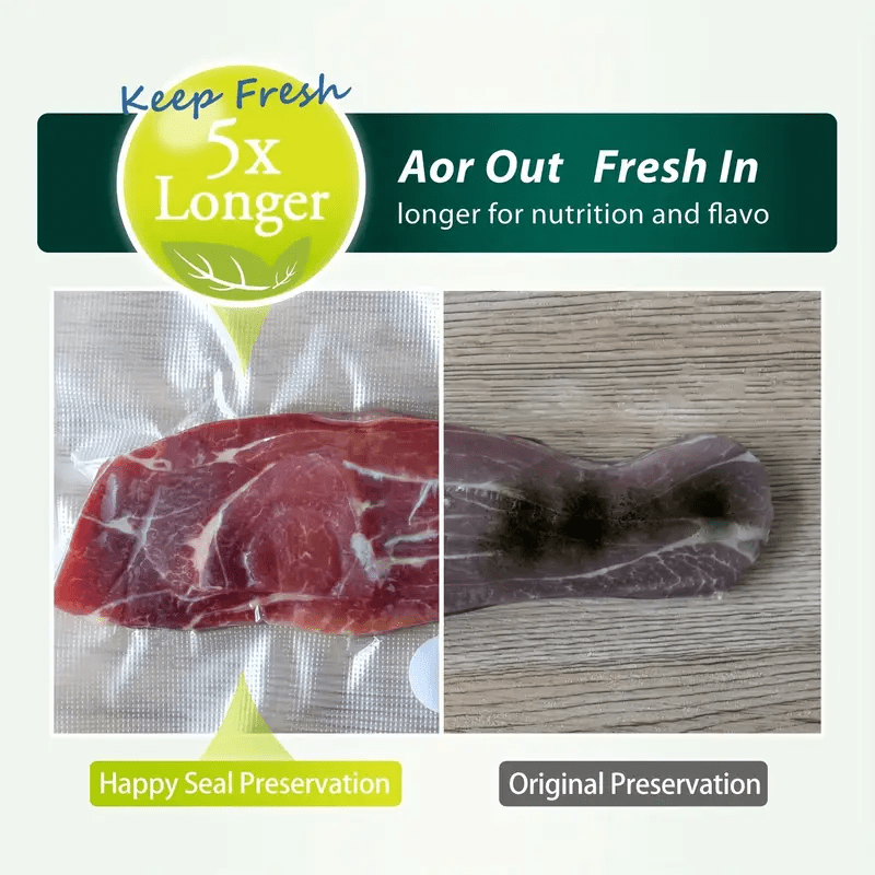 2 Rolls of 5-Meter Textured Vacuum Sealer Bags for Food Preservation and Sous Vide