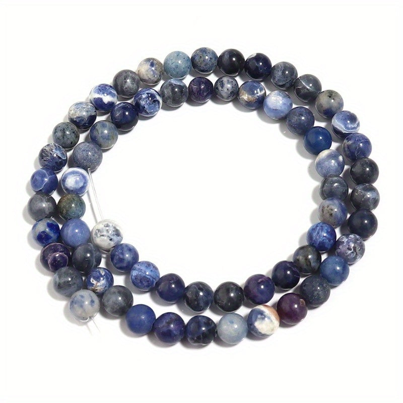 Blue Sodalite Beads Natural Stone Jewelry Making 4mm-12mm 15 Inch Strand