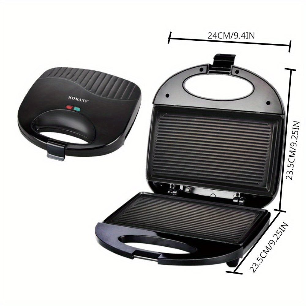 SOKANY116 Elektron Sendvich Tayyorlagichi - Nonushta, Vafli va Qaynatmalar uchun Ideal | 220-240V AQSh ulagichi