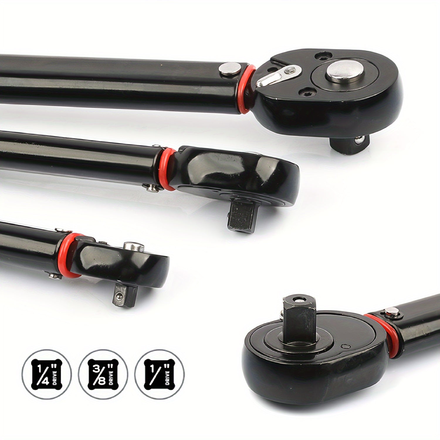 Черный торцевой ключ с усилием 3/8 дюйма 5-210 Нм, привод 1/2 дюйма, для автомобильного ремонта