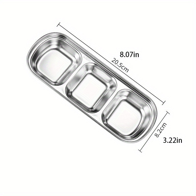 Bir nechta souslar uchun zanglamaydigan po'latdan yasalgan sous idishi, steak, ziravorlar, pishloq va pomidor souslari uchun mukammal, oshxonalar va restoranlarda.