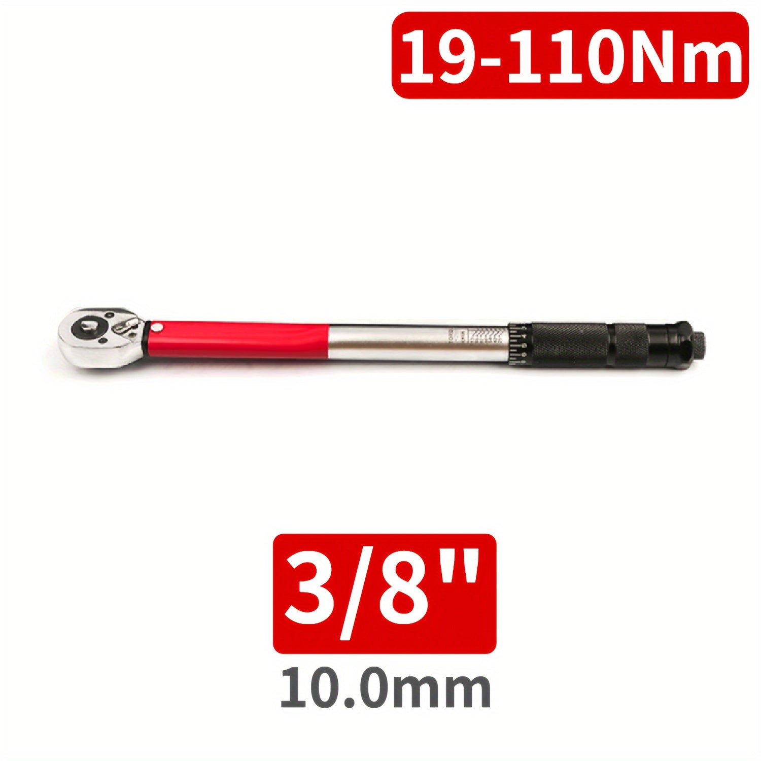 Llave dinamométrica de 3/8 pulgadas 5-210Nm transmisión automotriz acero rojo