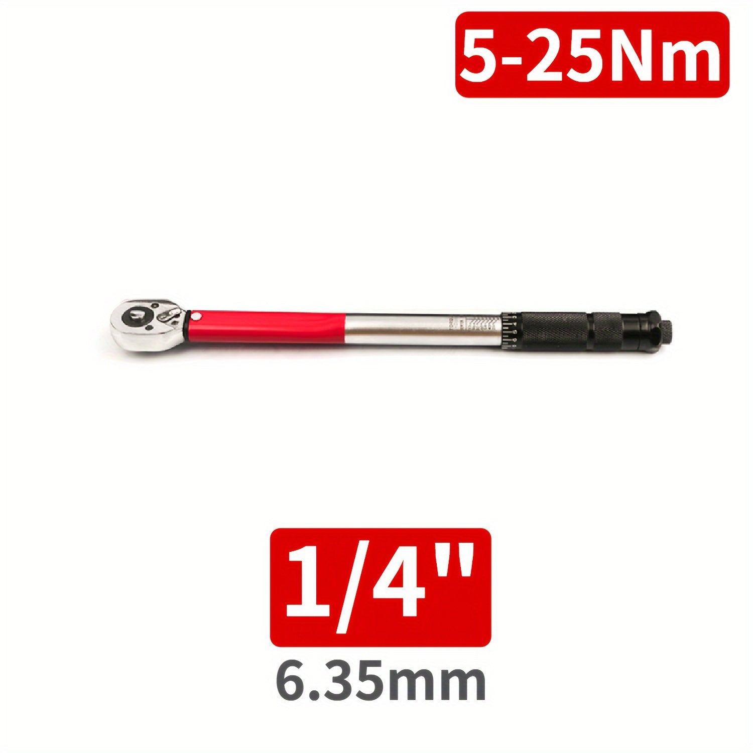 Llave dinamométrica de 3/8 pulgadas 5-210Nm transmisión automotriz acero rojo