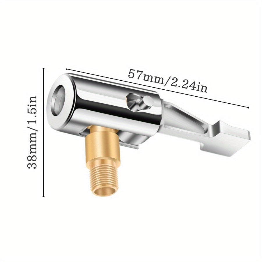 Standart valf bilan barcha metall qulflashli havo chuk tirkama shlangi adapteri