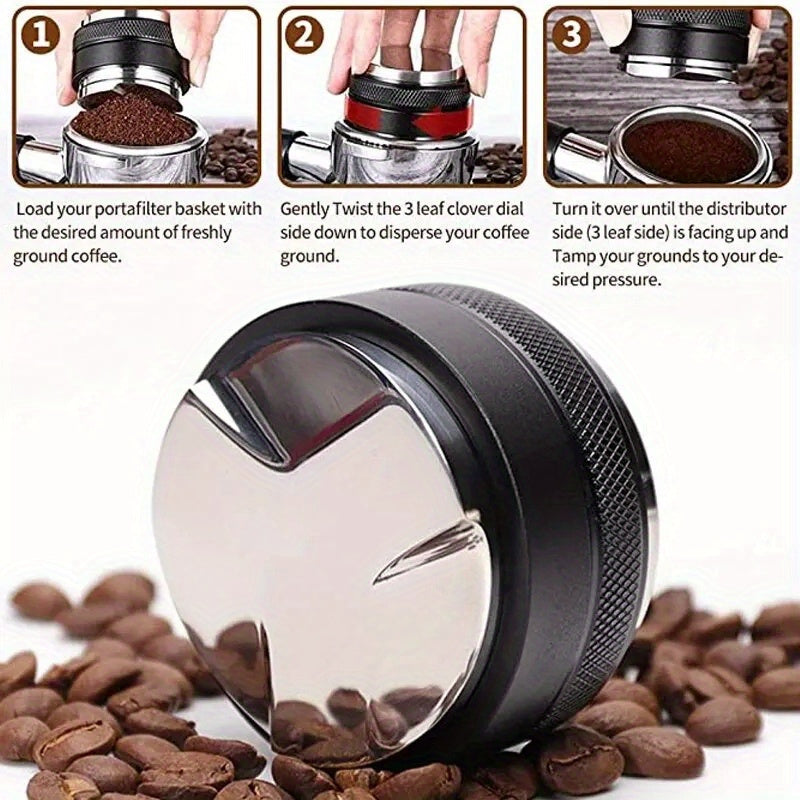 Stainless Steel Coffee Tamper Flat Base for Espresso Machine Kitchen Supplies