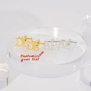 Personalized Name Cufflinks with Golden Initials for Weddings Groomsmen Gifts