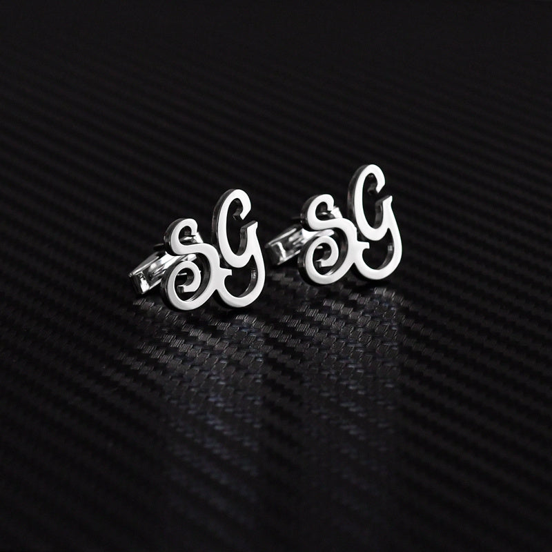 Personalized Stainless Steel Cufflinks with Name for Groomsmen Wedding Gift