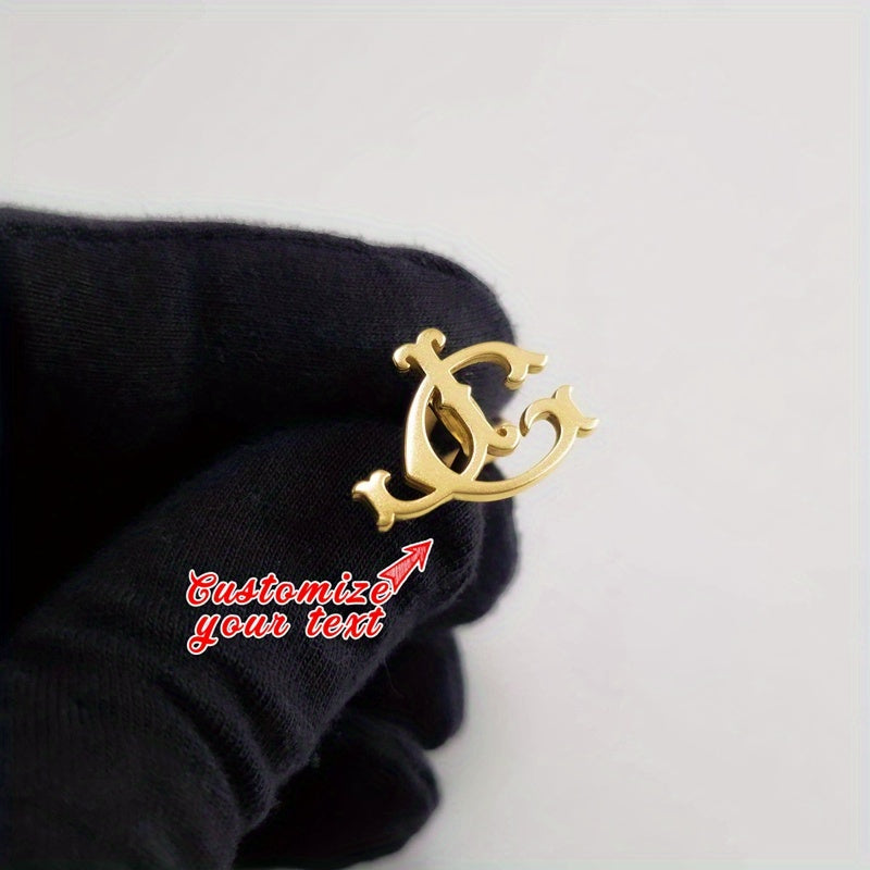 Personalized Initial Cufflinks Set for Groomsmen Wedding Gift Men Jewelry