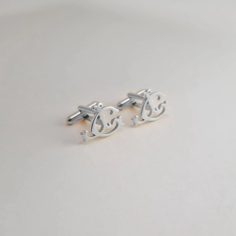 Personalized Initial Cufflinks Set for Groomsmen Wedding Gift Men Jewelry
