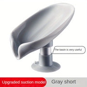 Plastik yaproq shaklidagi sabun ushlagich, turuvchi so'ruvchi qopqoq dizayni, teshik ochish shart emas. Hammom uchun suvga chidamli sabun idishi.