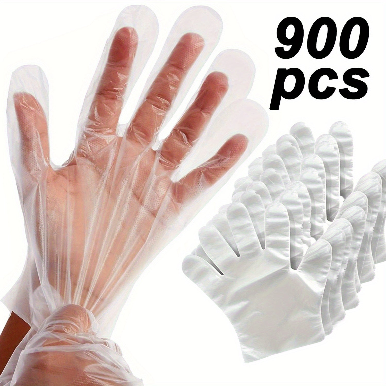 Disposable Transparent Gloves, Multiple Sizes, Household, Pet Grooming, Cleaning