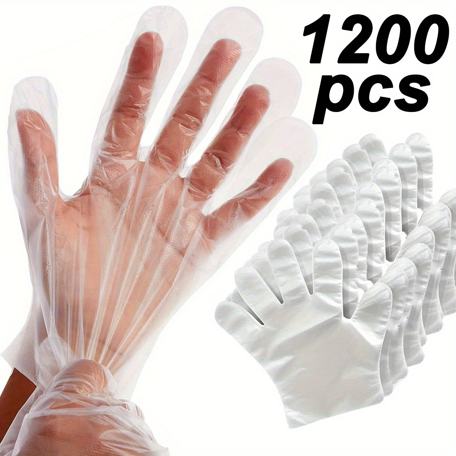 Disposable Transparent Gloves, Multiple Sizes, Household, Pet Grooming, Cleaning