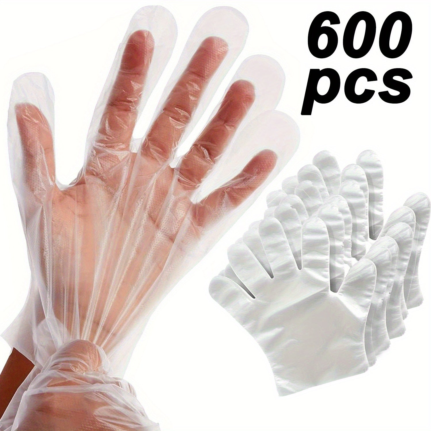 Disposable Transparent Gloves, Multiple Sizes, Household, Pet Grooming, Cleaning