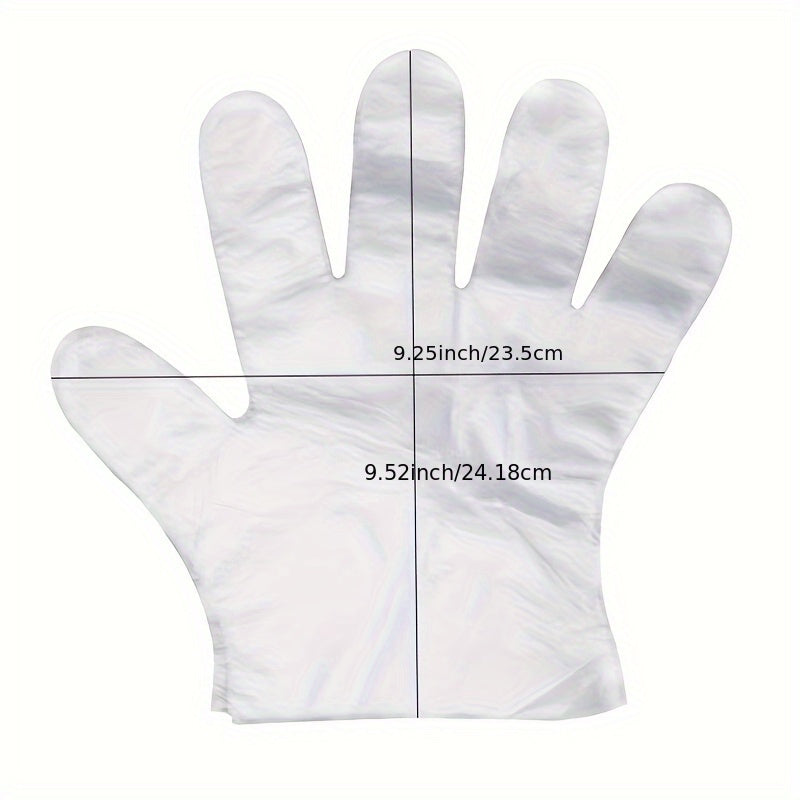 Disposable Transparent Gloves, Multiple Sizes, Household, Pet Grooming, Cleaning