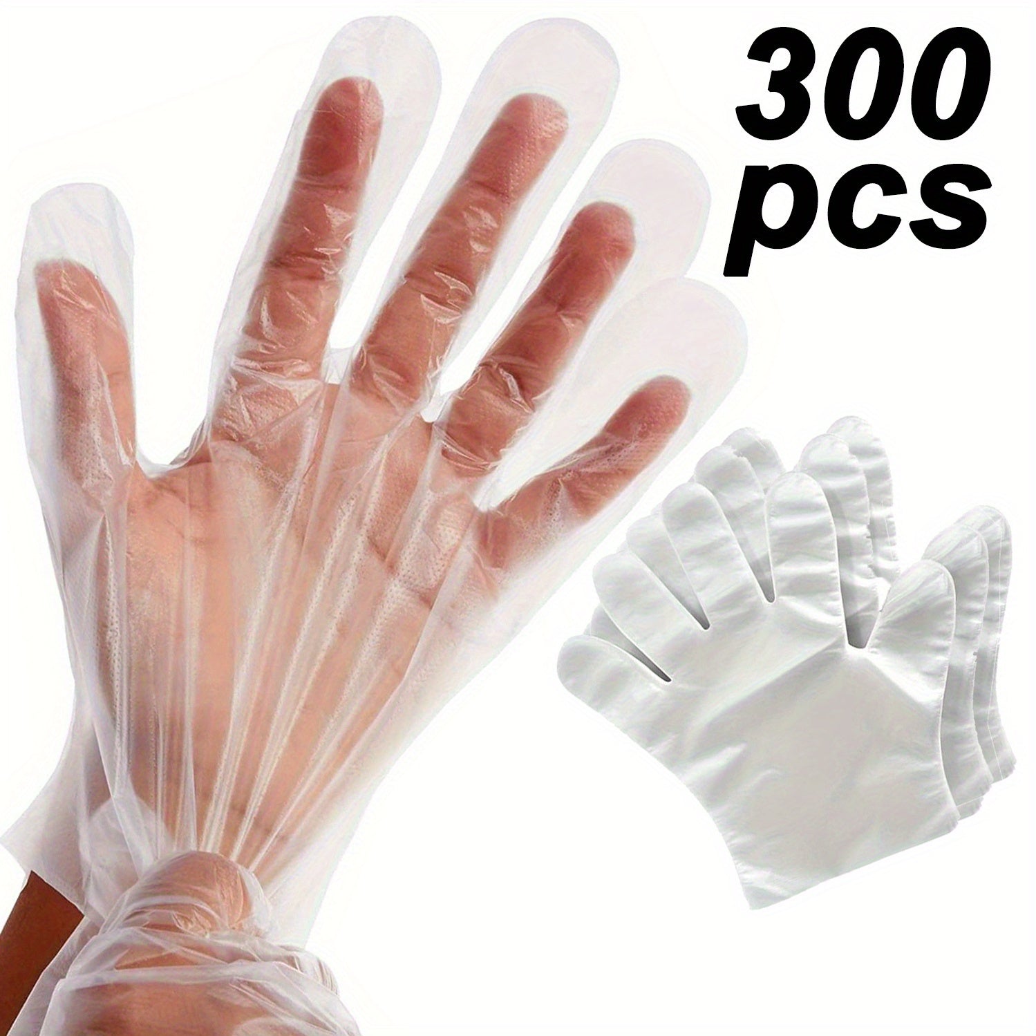 Disposable Transparent Gloves, Multiple Sizes, Household, Pet Grooming, Cleaning