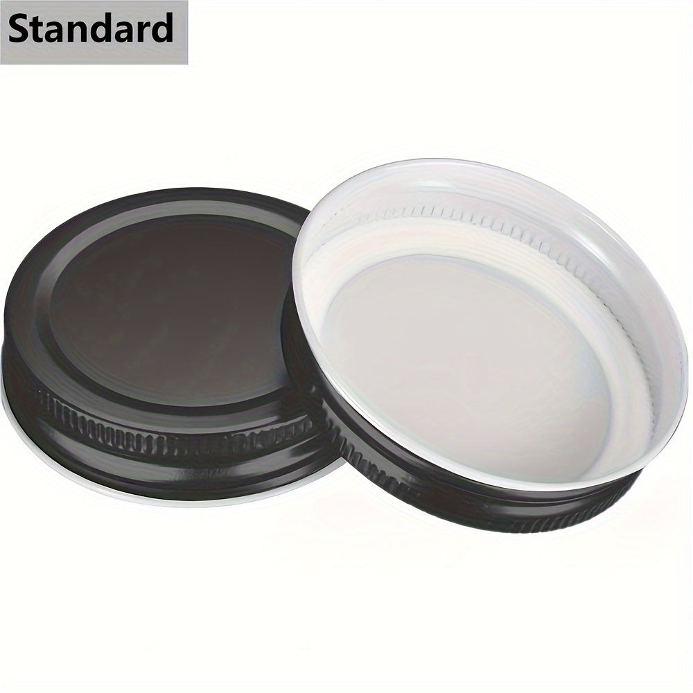 Набор из 12 многоразовых крышек для банок из чугуна, герметичные крышки для хранения с местом для этикетки