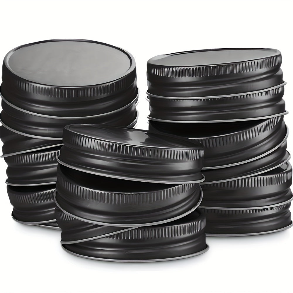 Набор из 12 многоразовых крышек для банок из чугуна, герметичные крышки для хранения с местом для этикетки