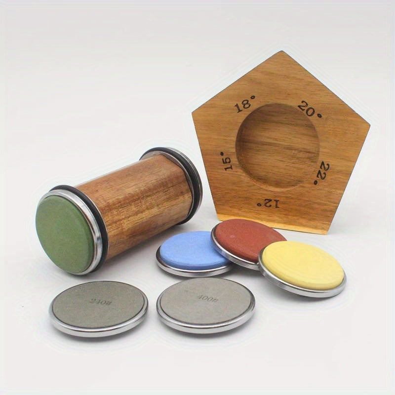 Magnetli Rulonli Pichoq Sharpening Tumbler, ajraladigan pichoq toshlari bilan bladesmith tizimi, 15-22 daraja burchak variantlarini taklif qiladi.
