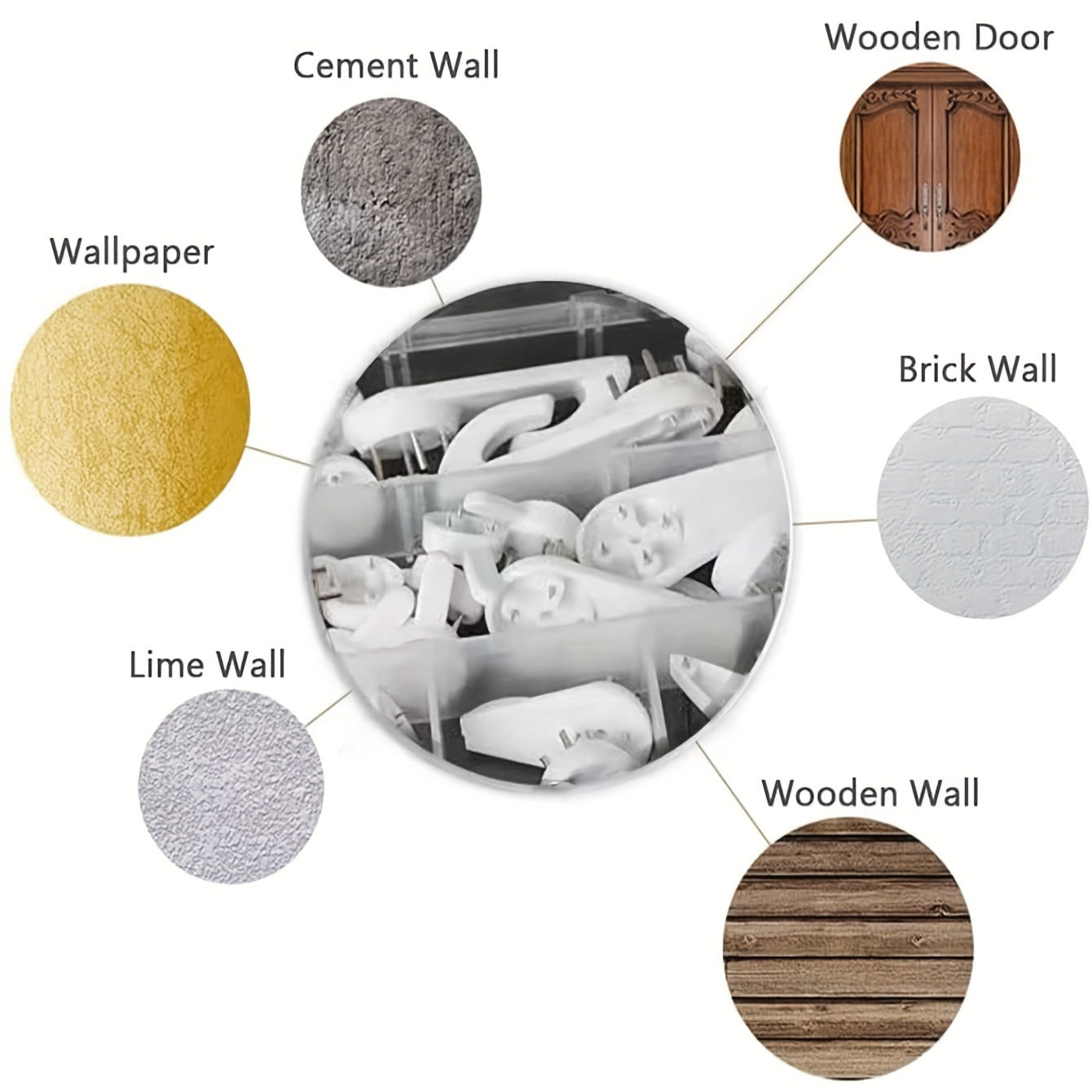 Набор из 10/20 невидимых безследных крючков для ногтей для подвешивания фотографий, рамок и свадебных фотографий без пробивания стен.