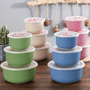 Set of 3 Round Airtight Food Storage Containers for Lunches