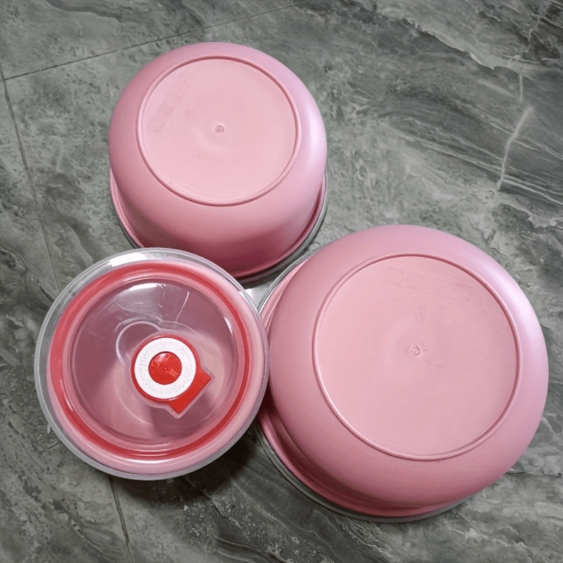 Set of 3 Round Airtight Food Storage Containers for Lunches