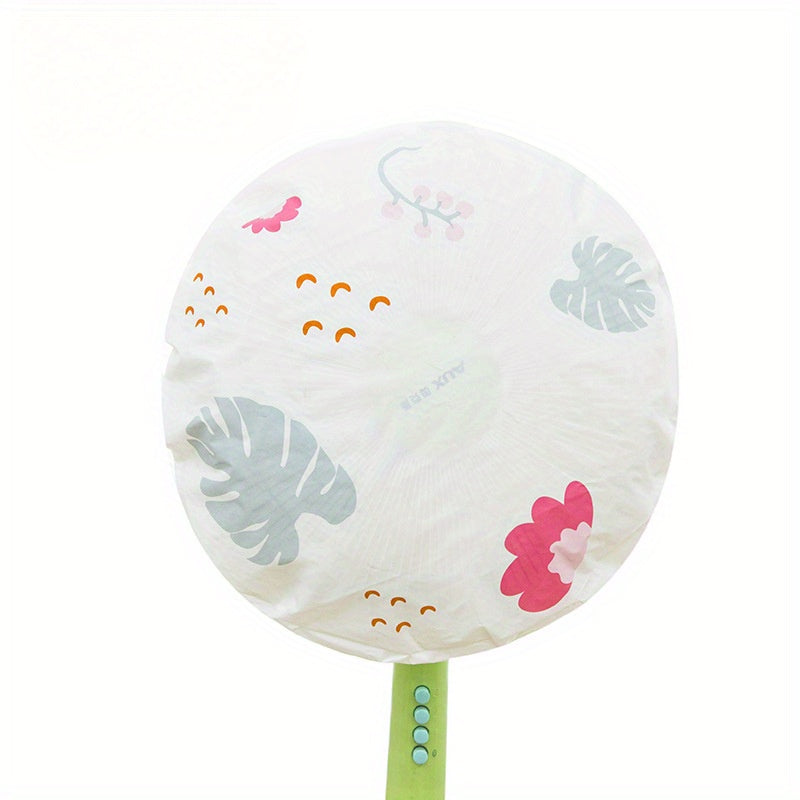 Circular Floor Fan Dust Cover Waterproof 3D Heart Stars Design Universal Fit
