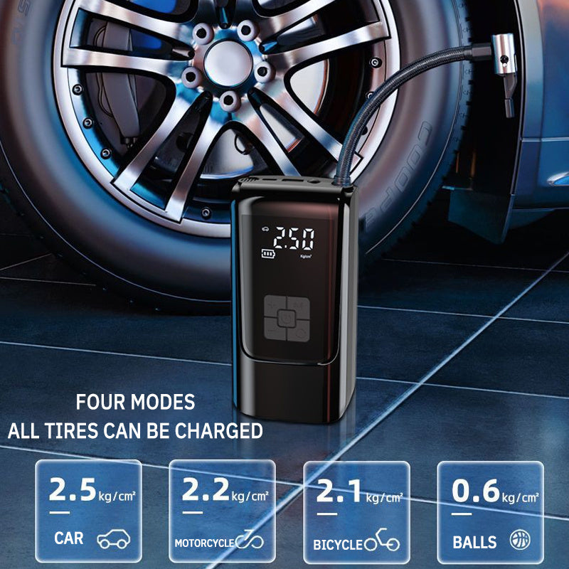 Портативный электрический насос для шин 150PSI, перезаряжаемый мини-компрессор для автомобиля, мотоцикла, велосипеда